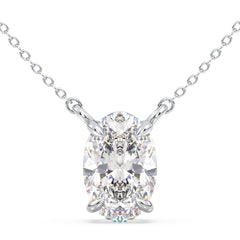 IRENE OVAL CUT LAB GROWN DIAMOND SOLITAIRE, RIVIÈRE NECKLET, GOLD