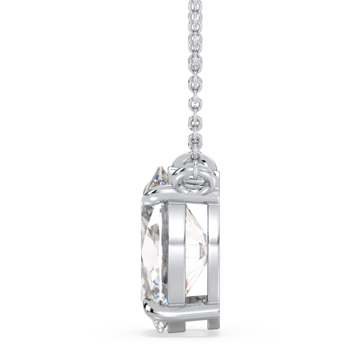 IRENE OVAL CUT LAB GROWN DIAMOND SOLITAIRE, RIVIÈRE NECKLET, GOLD