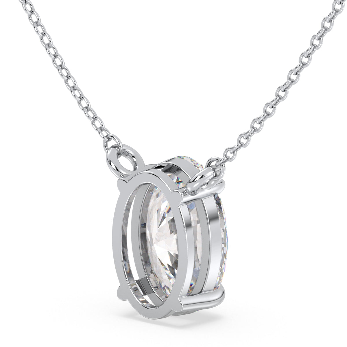 IRENE OVAL CUT LAB GROWN DIAMOND SOLITAIRE, RIVIÈRE NECKLET, GOLD