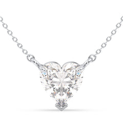 CLEMENCE VALENTINE LOVE HEART CUT LAB GROWN DIAMOND SOLITAIRE, RIVIÈRE NECKLET, GOLD