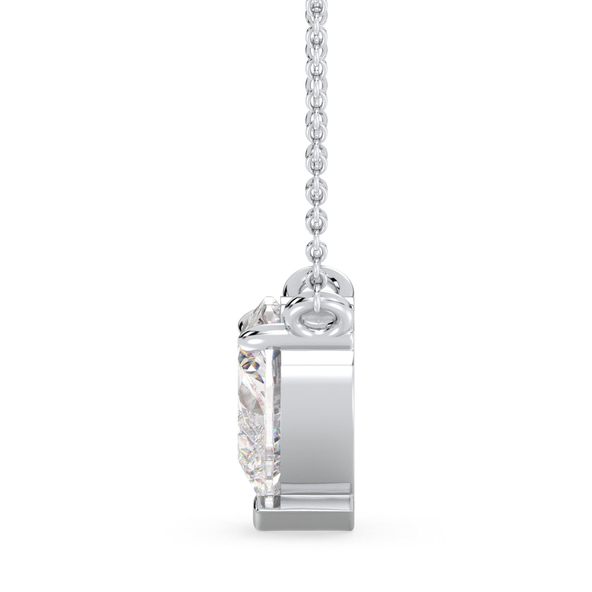 CLEMENCE VALENTINE LOVE HEART CUT LAB GROWN DIAMOND SOLITAIRE, RIVIÈRE NECKLET, GOLD