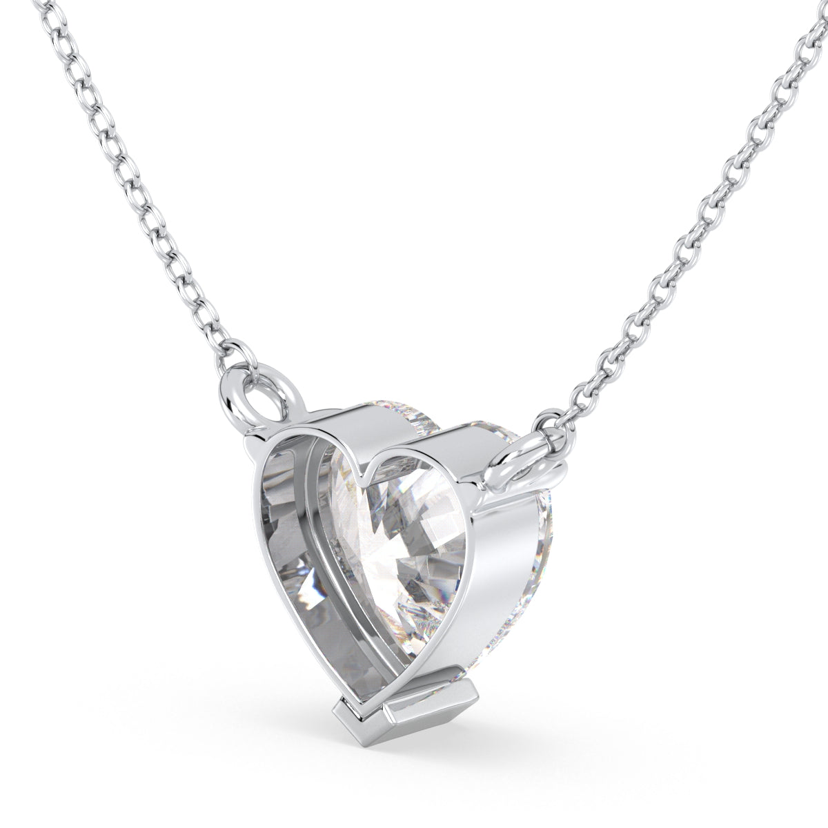 CLEMENCE VALENTINE LOVE HEART CUT LAB GROWN DIAMOND SOLITAIRE, RIVIÈRE NECKLET, GOLD