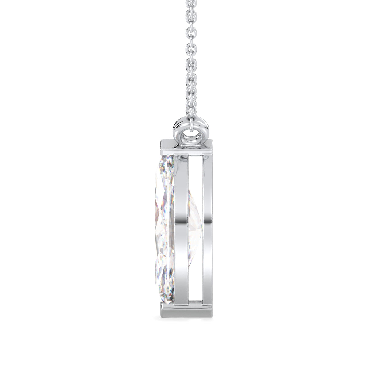 LILETTA MARQUISE CUT LAB GROWN DIAMOND SOLITAIRE, RIVIÈRE NECKLET, GOLD