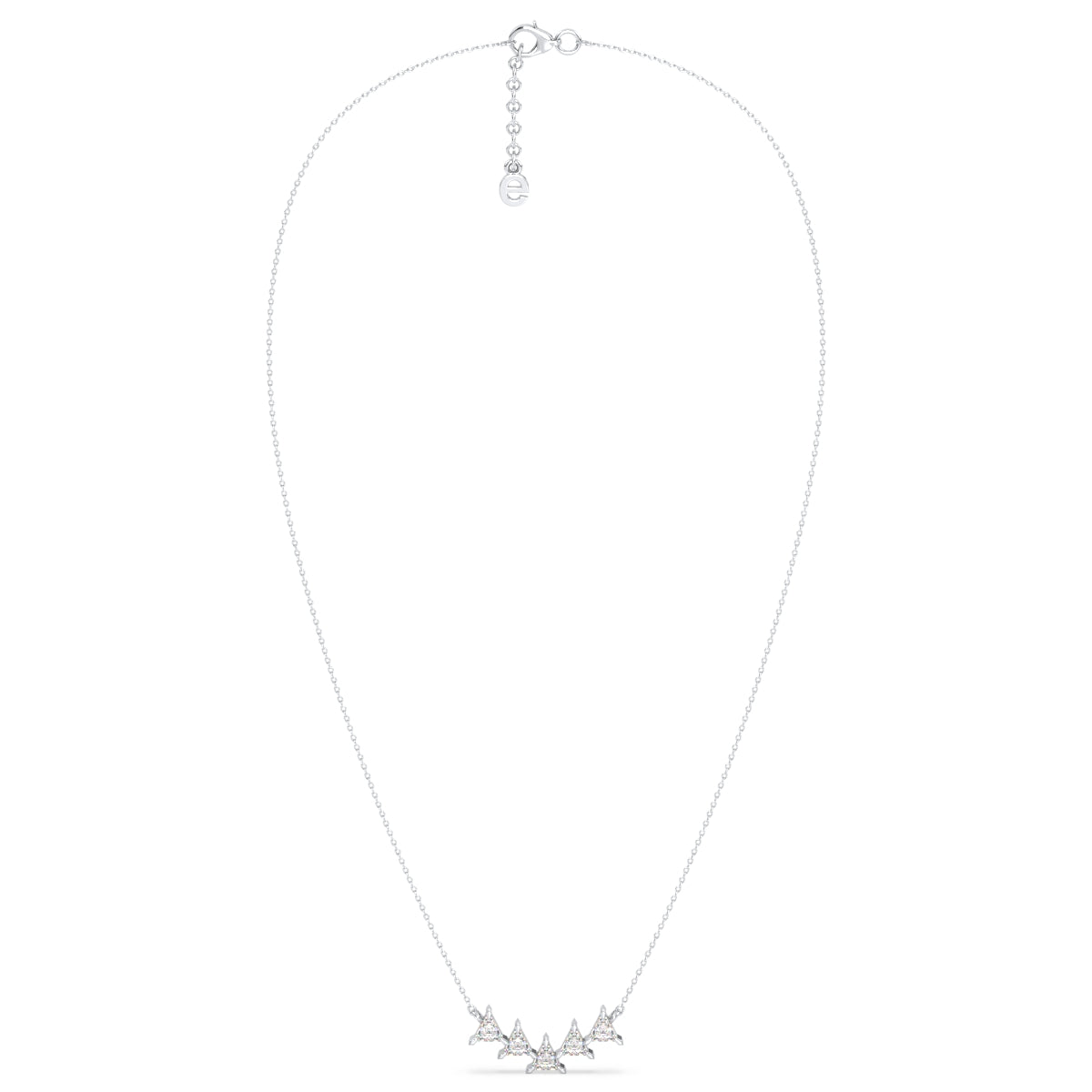 DAMAS TRIANGLE CUT LAB GROWN DIAMOND ELEGANT NECKLET, GOLD