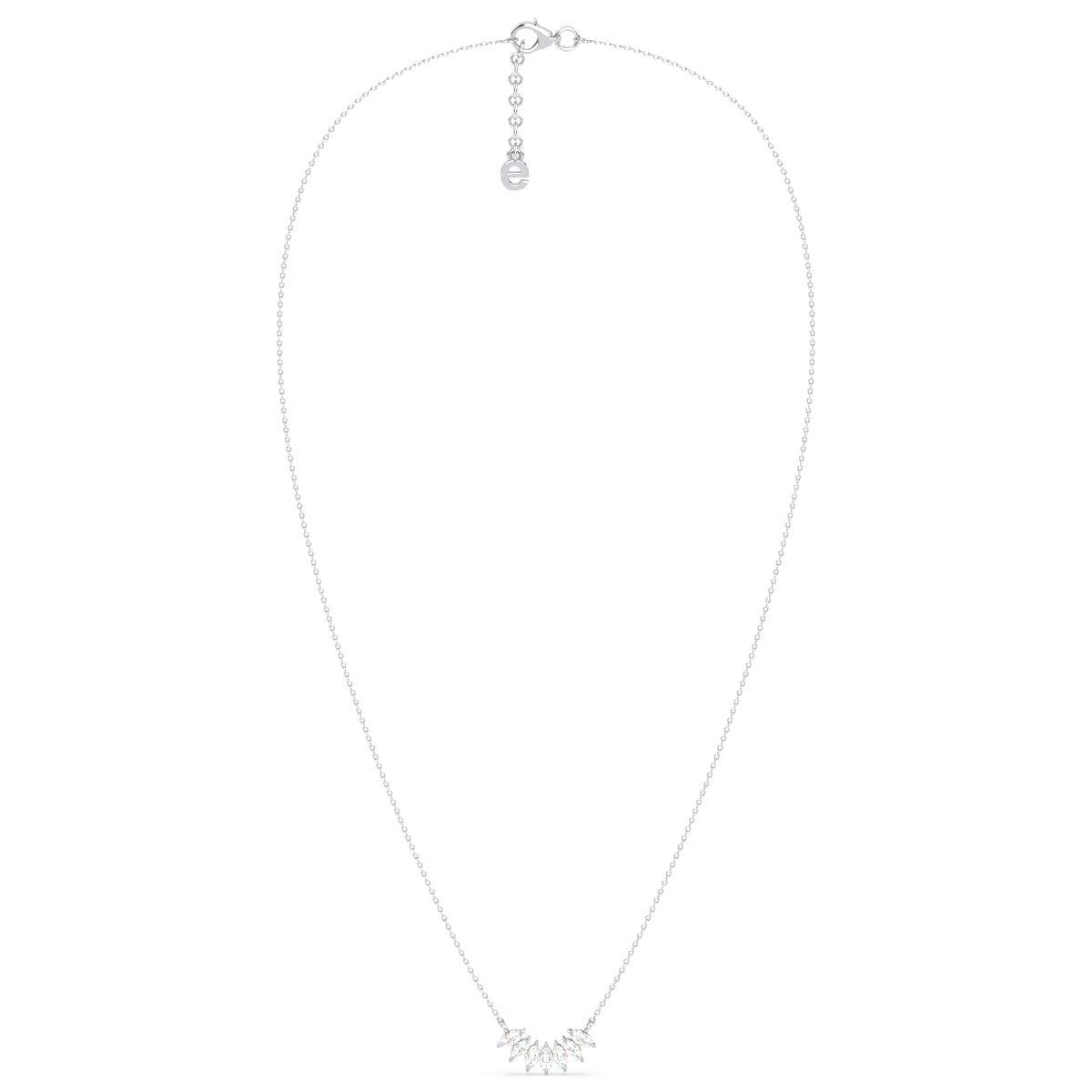 LILETTA MARQUISE CUT LAB GROWN DIAMONDS ELEGANT NECKLET, GOLD