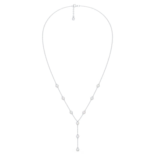 SOPHIA LARIAT ROUND CUT LAB GROWN DIAMOND SPHERE ELEGANT NECKLACE, GOLD