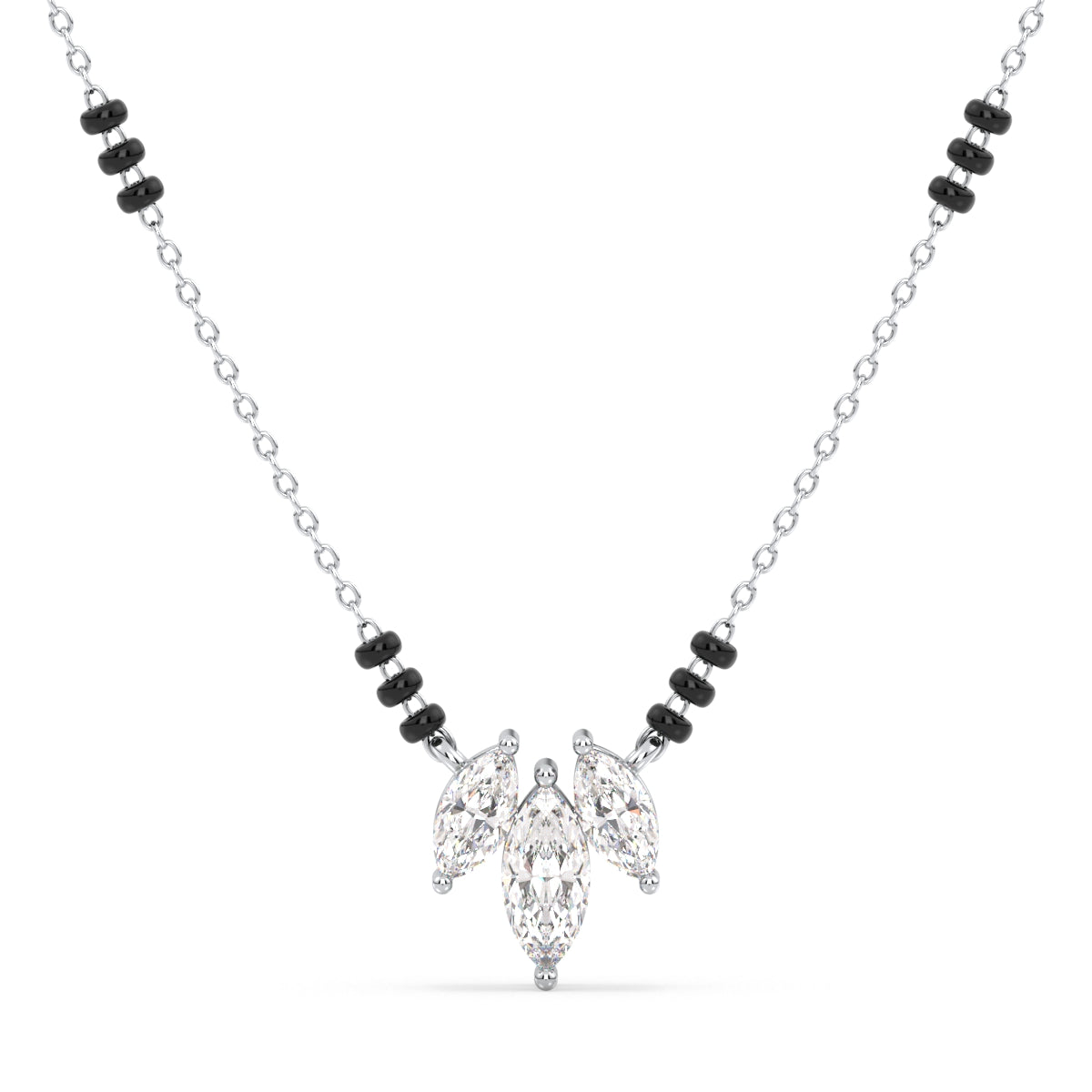 LILETTA MARQUISE CUT LAB GROWN DIAMOND ELEGANT MANGALSUTRA, GOLD