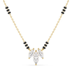 LILETTA MARQUISE CUT LAB GROWN DIAMOND ELEGANT MANGALSUTRA, GOLD