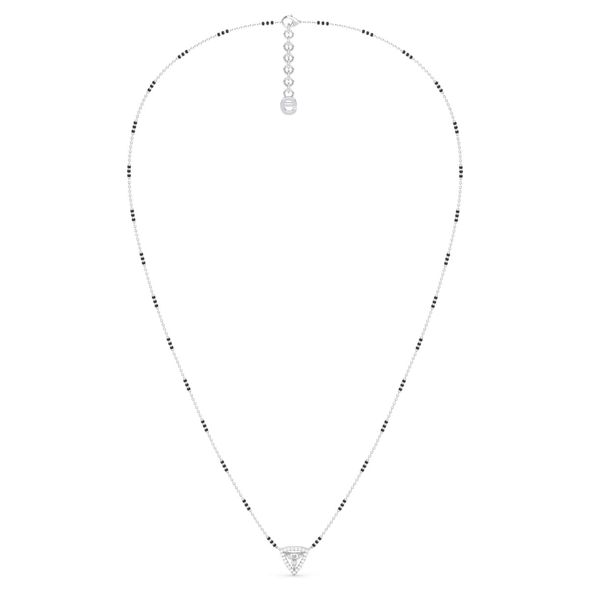 DAMAS HALO TRILLION CUT LAB GROWN DIAMOND MANGALSUTRA, GOLD