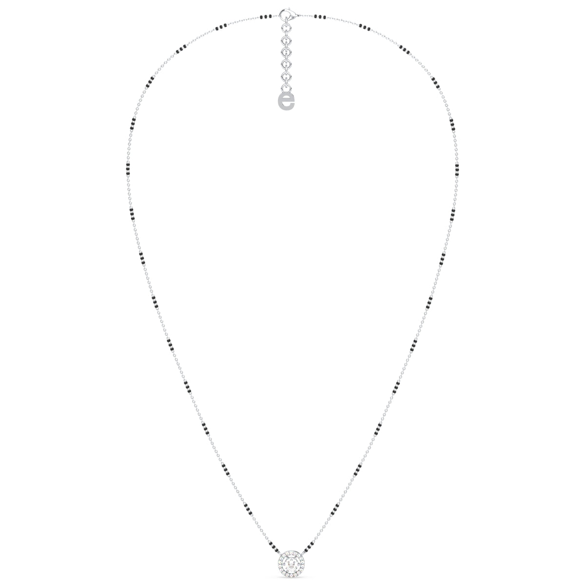 SOPHIA HALO ROUND CUT LAB GROWN DIAMOND MANGALSUTRA, GOLD