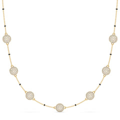 CLARETTE TRENDY LAB GROWN DIAMOND SPHERE MANGALSUTRA, GOLD