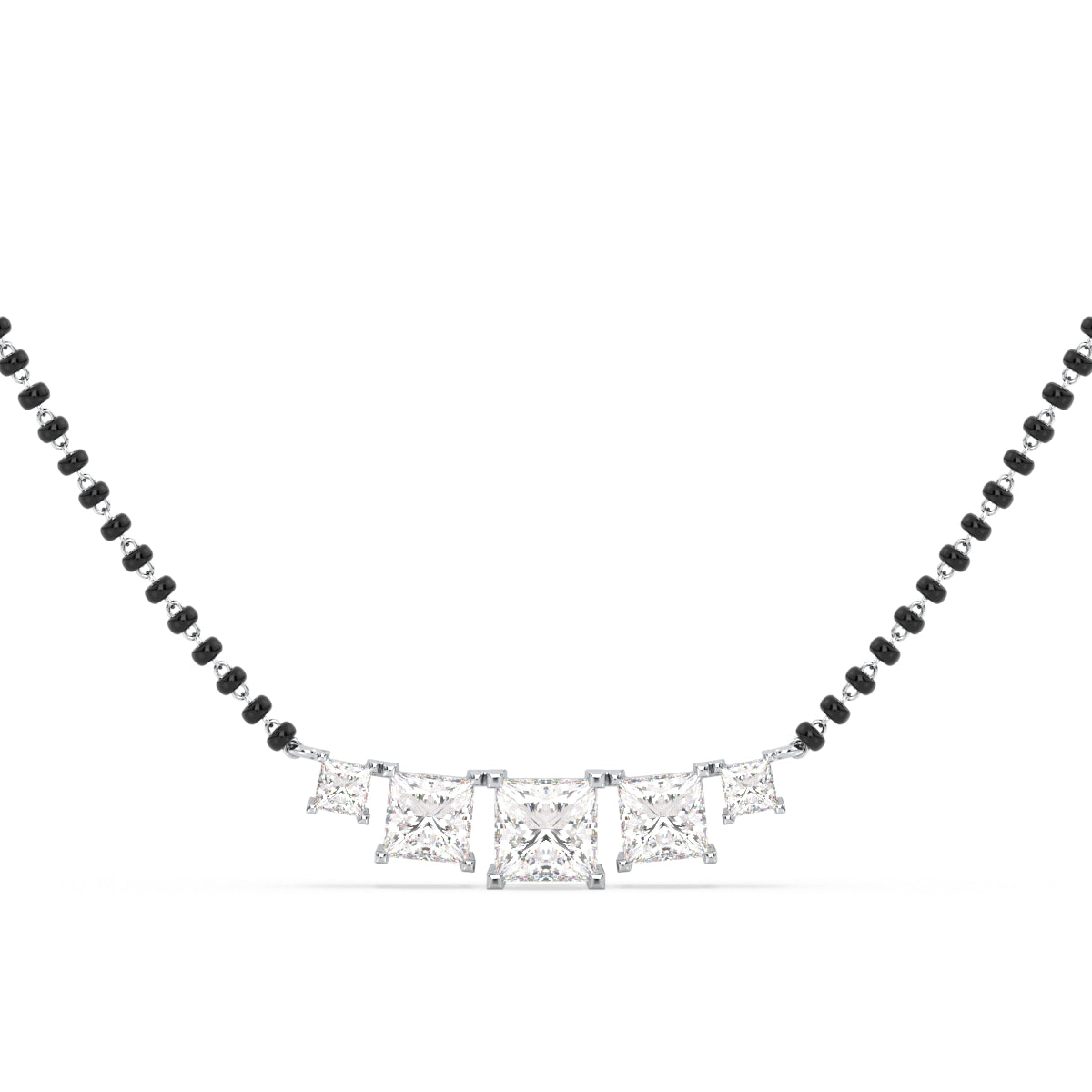 AZALEA ELEGANT PRINCESS CUT LAB GROWN DIAMOND MANGALSUTRA, GOLD