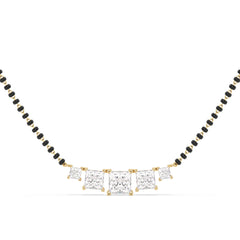 AZALEA ELEGANT PRINCESS CUT LAB GROWN DIAMOND MANGALSUTRA, GOLD