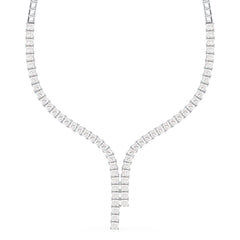 AZALEA LAVALIERE PRINCESS CUT LAB GROWN DIAMOND NECKLACE, GOLD