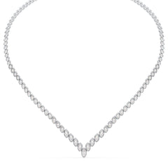 LILETTA BEZEL SET MARQUISE CUT LAB GROWN DIAMOND STATEMENT NECKLACE, GOLD