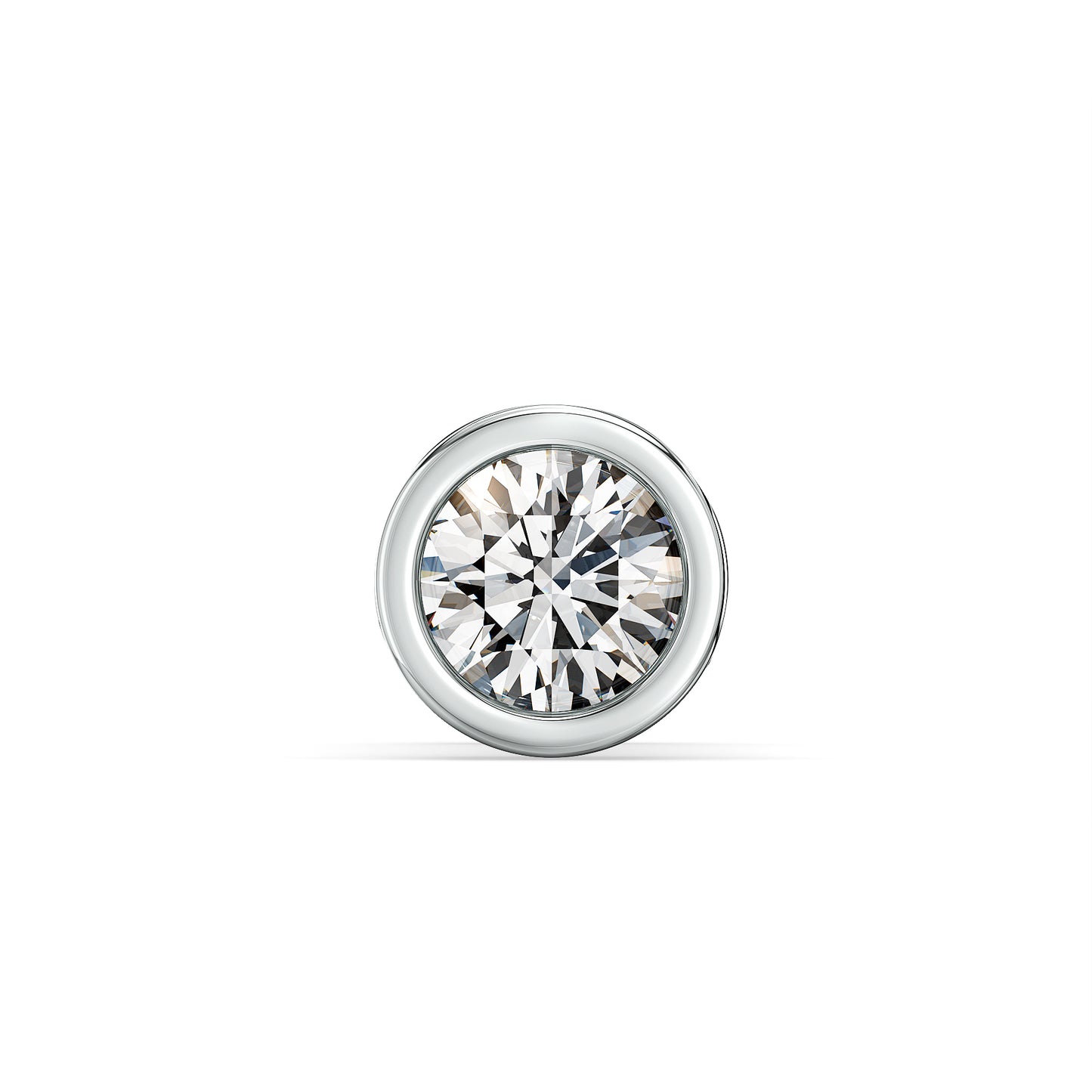 SOPHIA BEZEL SET ROUND CUT LAB GROWN DIAMOND NOSE PIN, GOLD