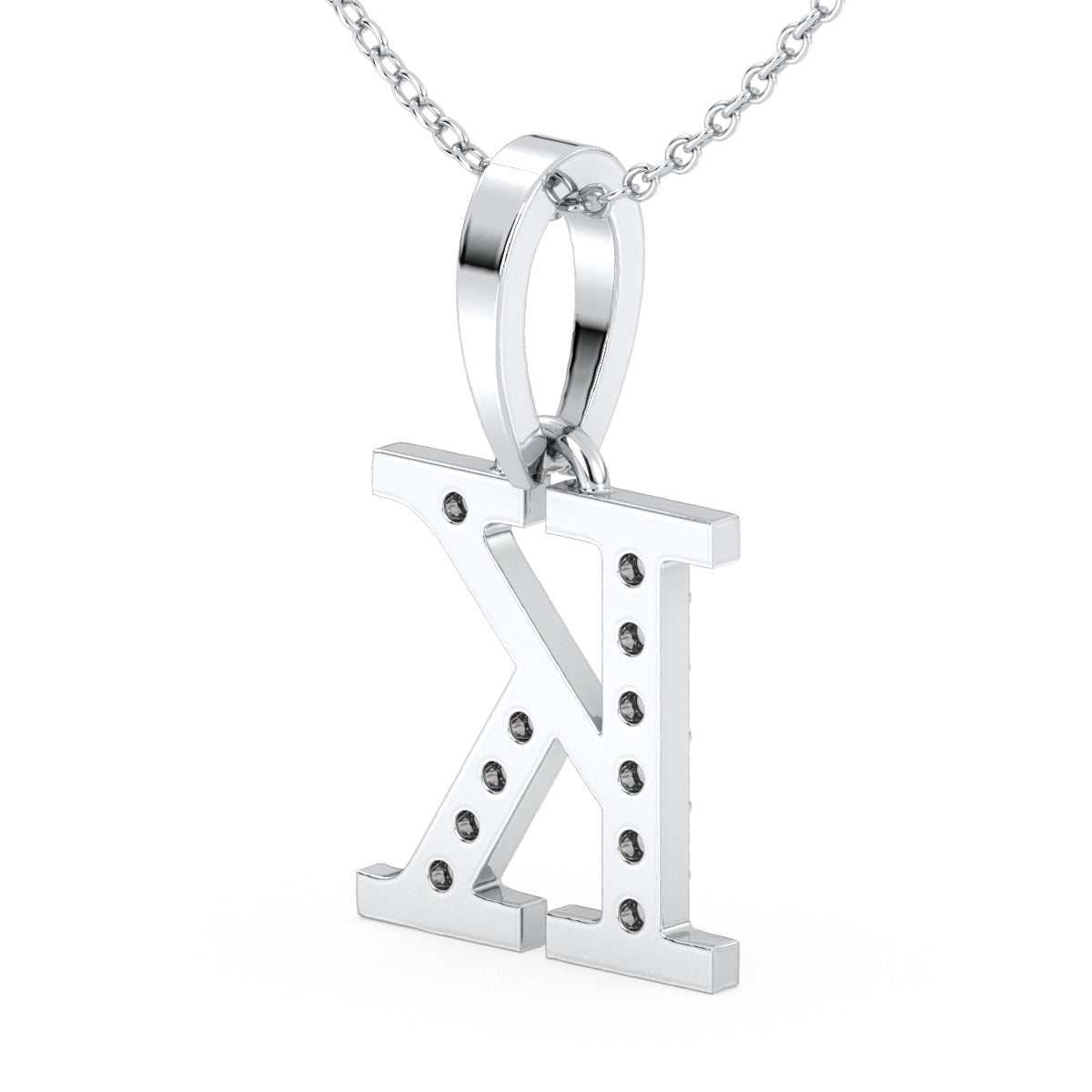 THEA LETTER 'K' LAB GROWN DIAMOND ALPHABET PENDANT, GOLD