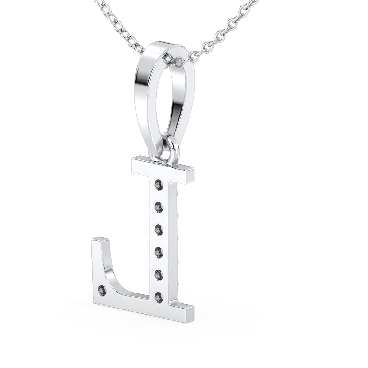 THEA LETTER 'L' LAB GROWN DIAMOND ALPHABET PENDANT, GOLD