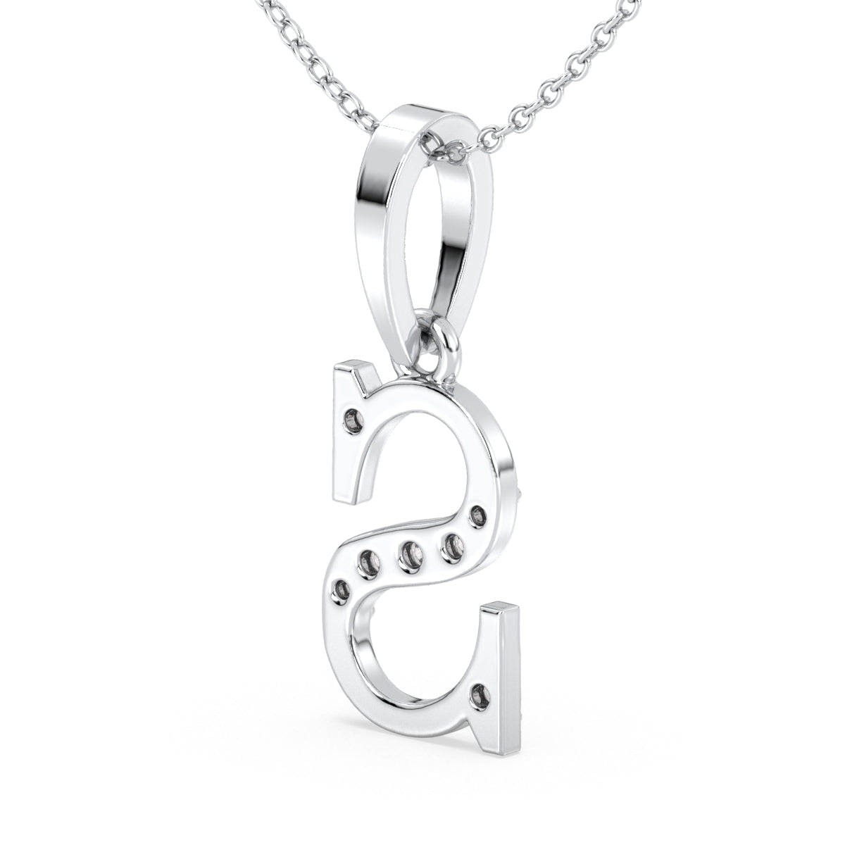 THEA LETTER 'S' LAB GROWN DIAMOND ALPHABET PENDANT, GOLD