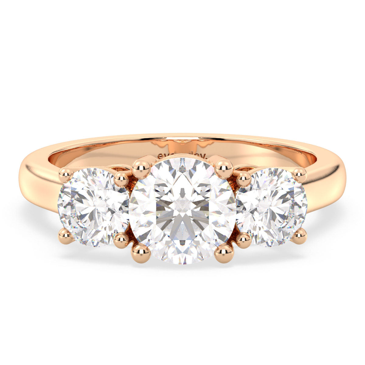 SOPHIA LAB GROWN DIAMOND CLASSIC THREE STONE ENGAGEMENT RING, GOLD