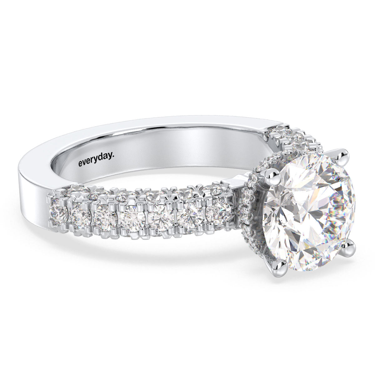 SOPHIA ROUND CUT ELEVATED LAB GROWN DIAMOND SOLITAIRE ENGAGEMENT