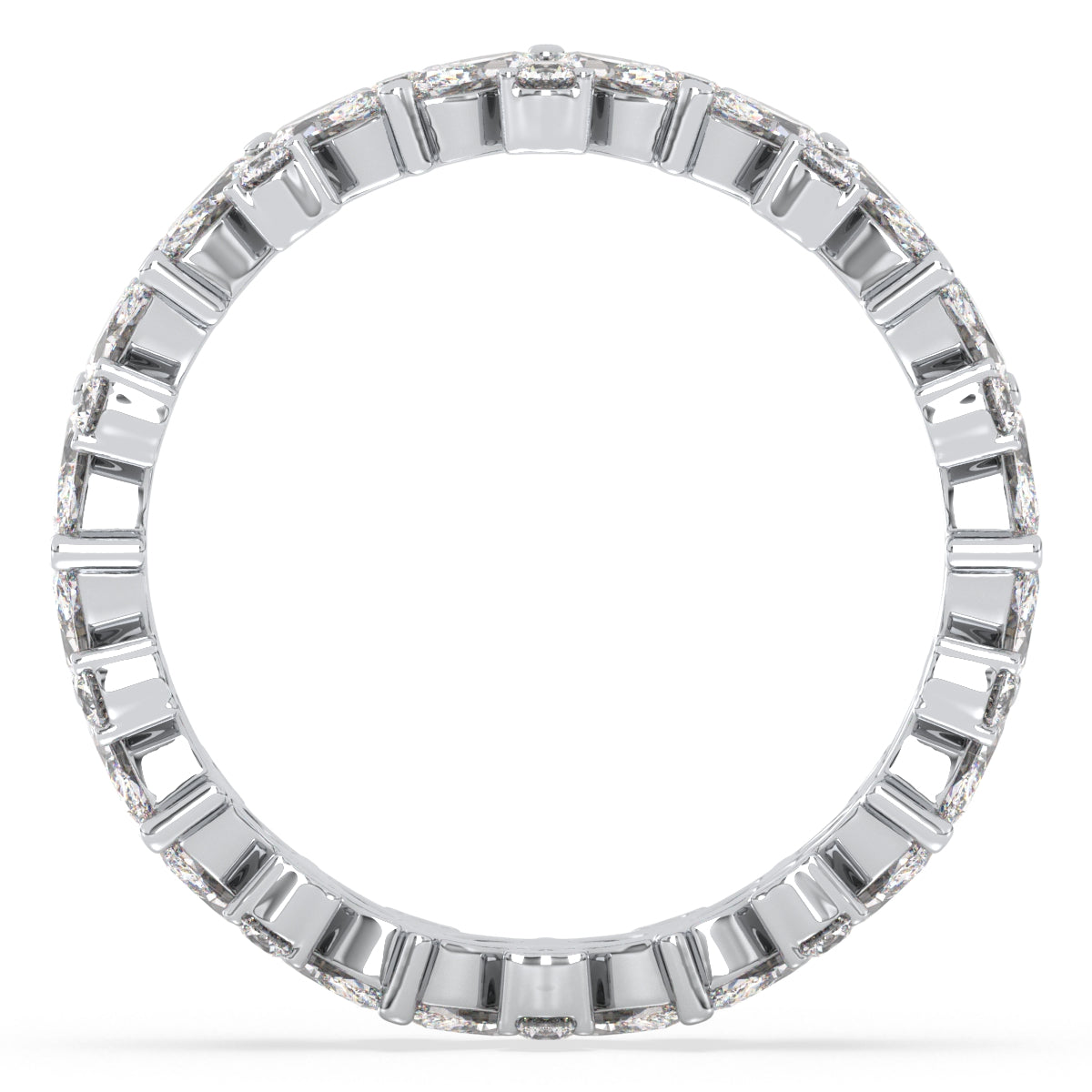 LILETTA MARQUISE AND ROUND CUT LAB GROWN DIAMOND ETERNITY WEDDING ANNIVERSARY RING, GOLD