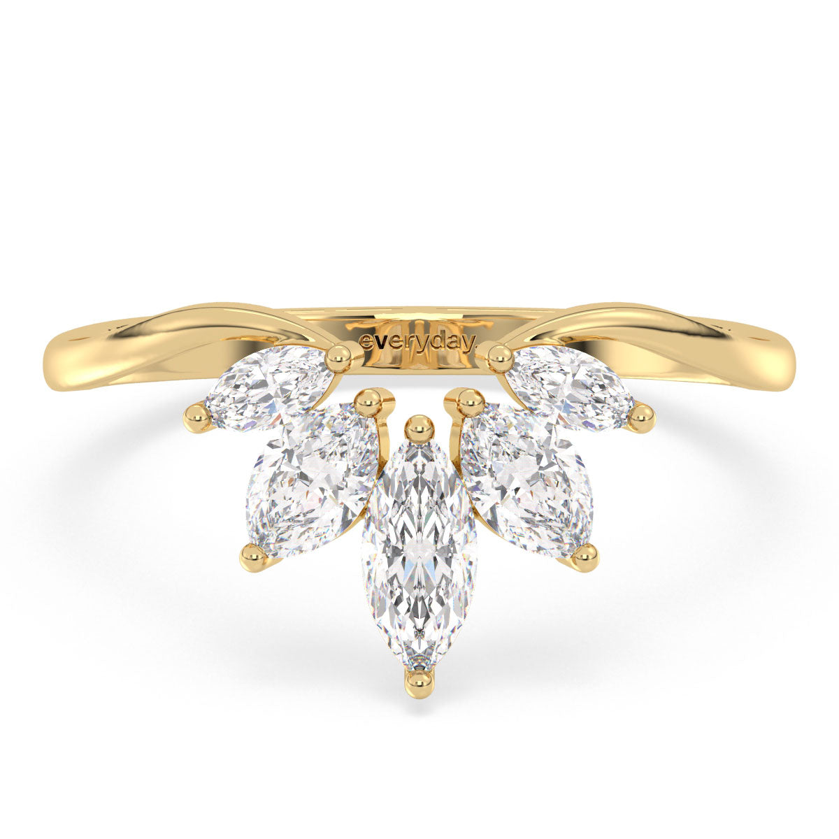 LILETTA MARQUISE CUT LAB GROWN DIAMONDS ANNIVERSARY GIFTING RING, GOLD