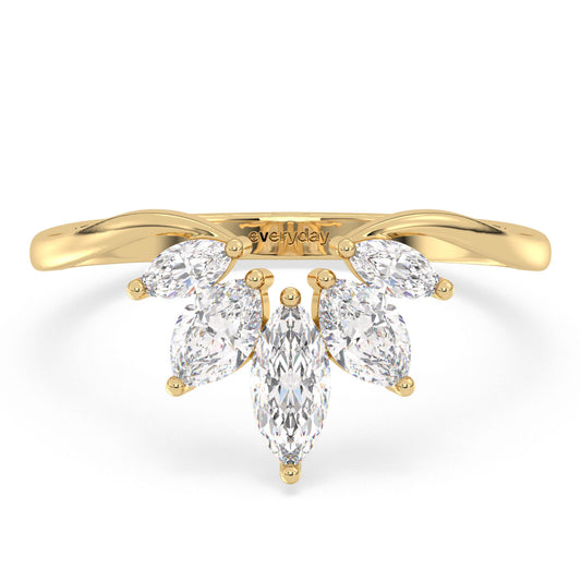 LILETTA MARQUISE CUT LAB GROWN DIAMONDS ANNIVERSARY GIFTING RING, GOLD