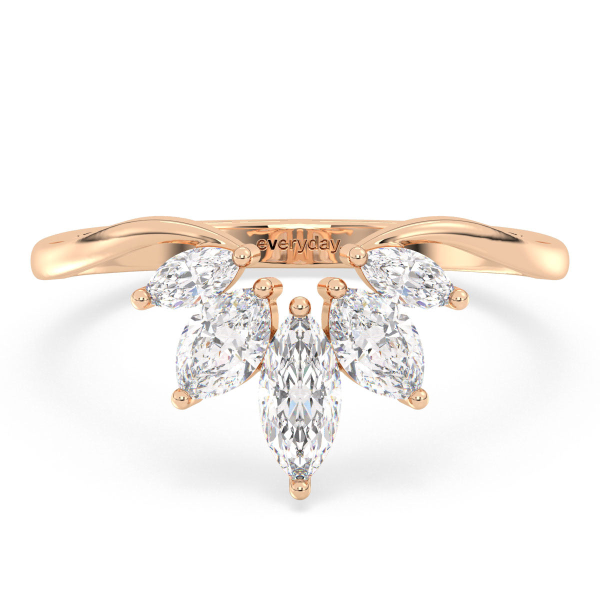 LILETTA MARQUISE CUT LAB GROWN DIAMONDS ANNIVERSARY GIFTING RING, GOLD