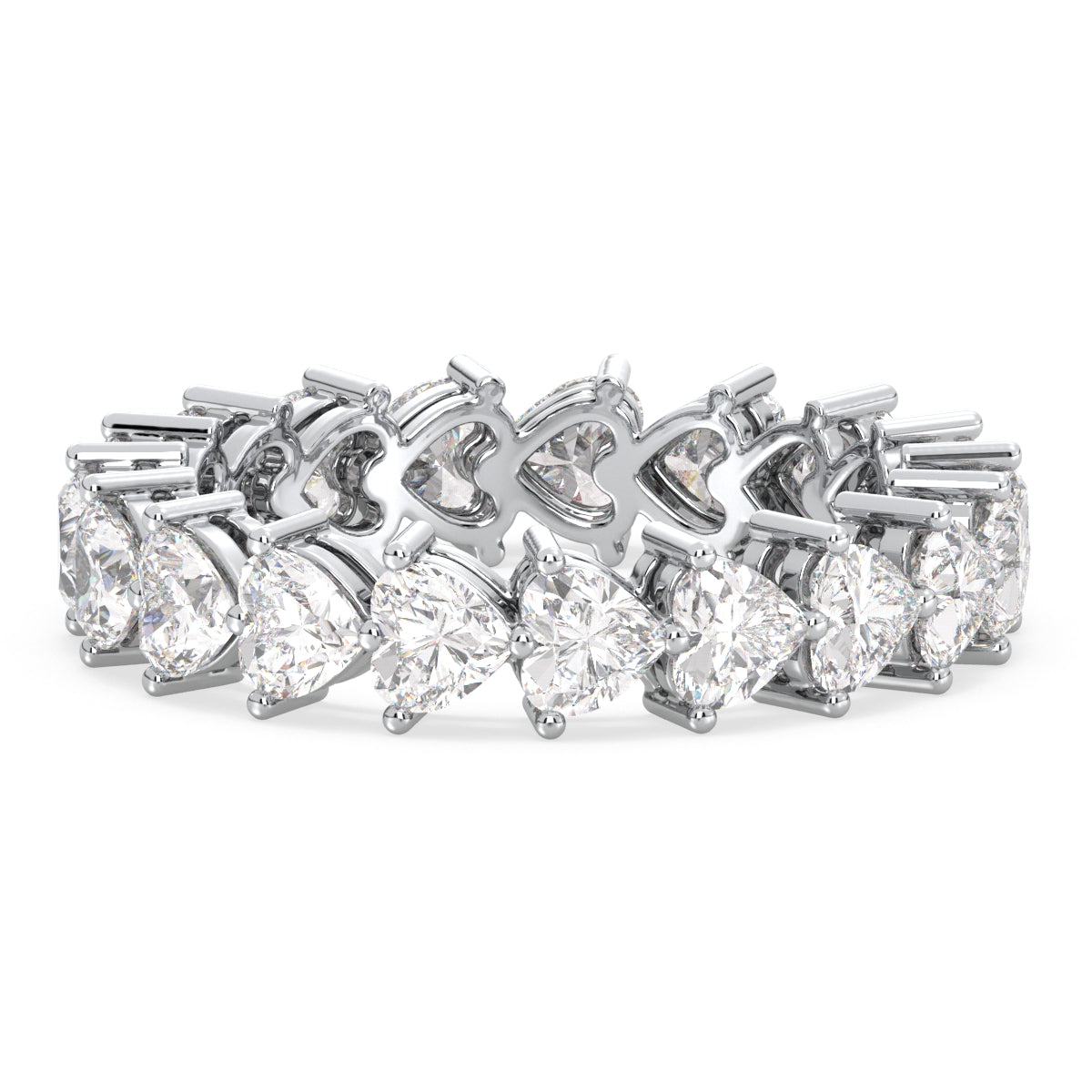 CLEMENCE VALENTINE LOVE HEART CUT LAB GROWN DIAMOND ETERNITY RING, GOLD
