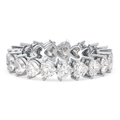 CLEMENCE VALENTINE LOVE HEART CUT LAB GROWN DIAMOND ETERNITY RING, GOLD