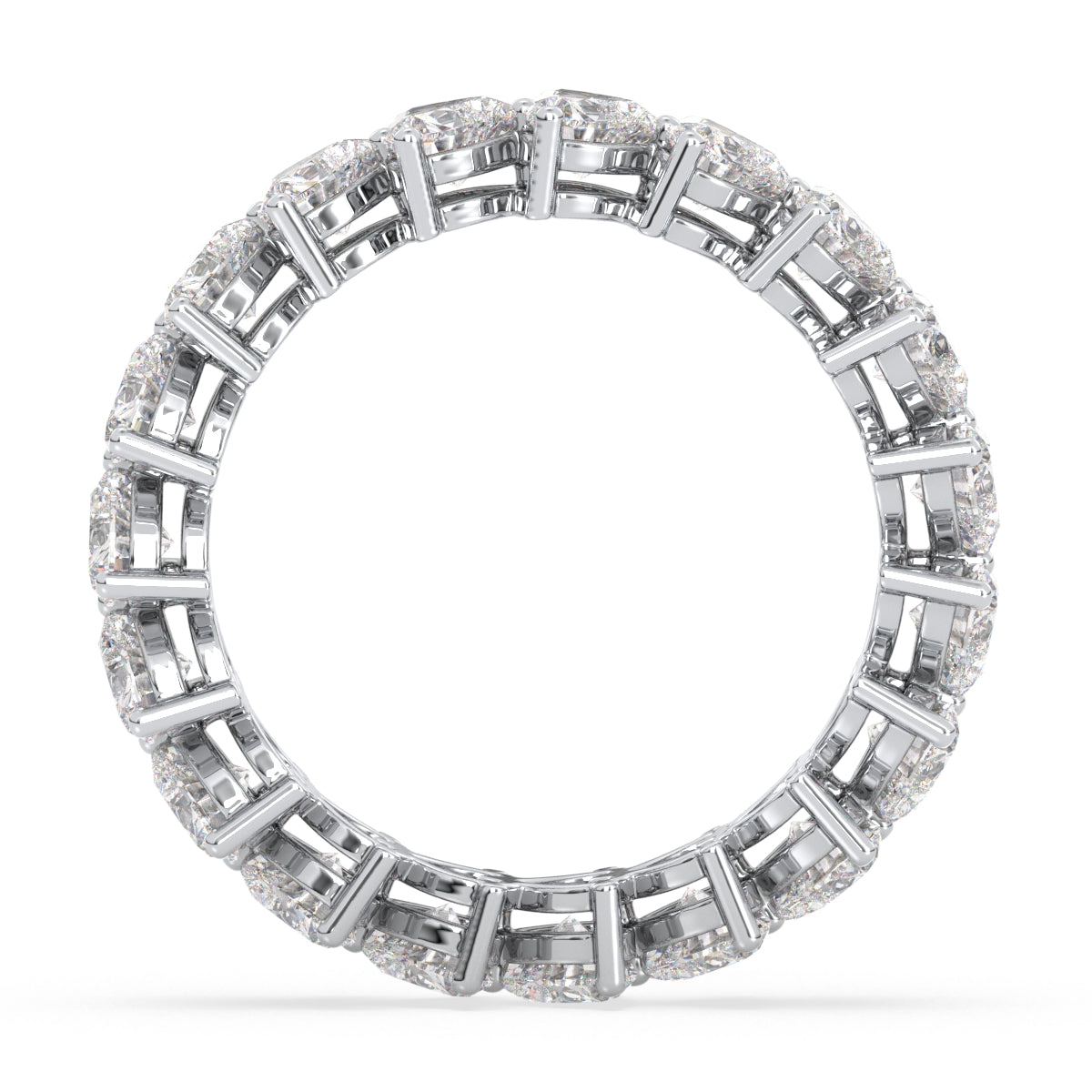 CLEMENCE VALENTINE LOVE HEART CUT LAB GROWN DIAMOND ETERNITY RING, GOLD