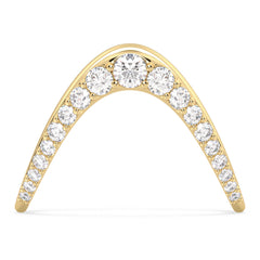 CLARETTE LAB GROWN DIAMOND MINIMAL CHEVRON ARC RING, GOLD