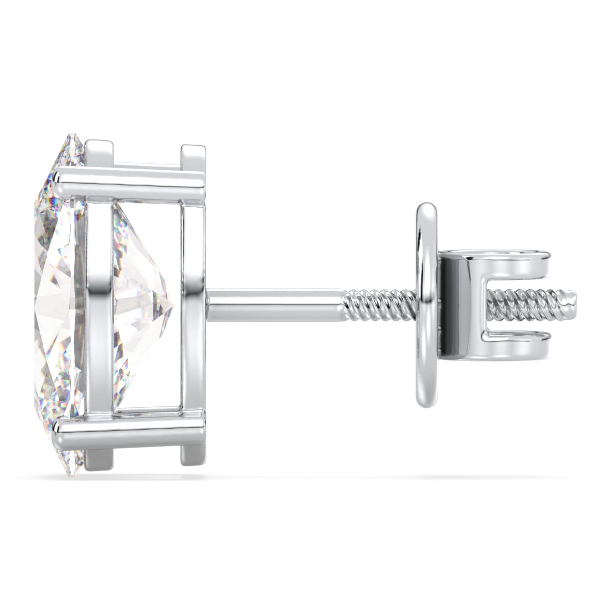 IRENE OVAL CUT LAB GROWN DIAMOND SOLITAIRE EAR STUDS, GOLD