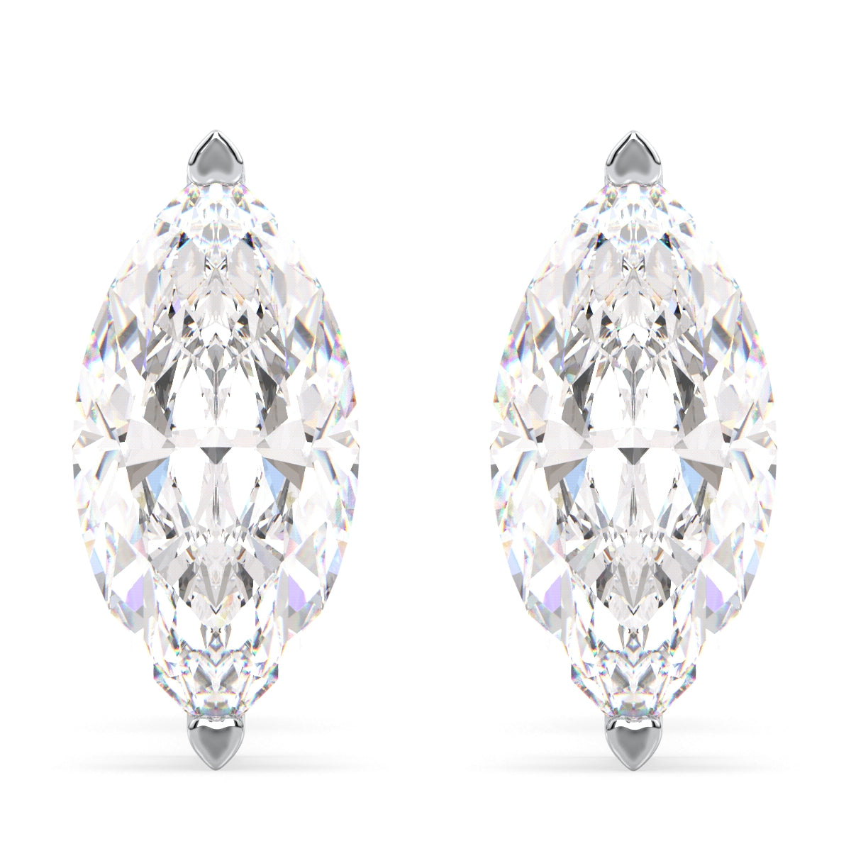 LILETTA MARQUISE CUT LAB GROWN DIAMOND SOLITAIRE CLASSIC EAR STUDS, GOLD