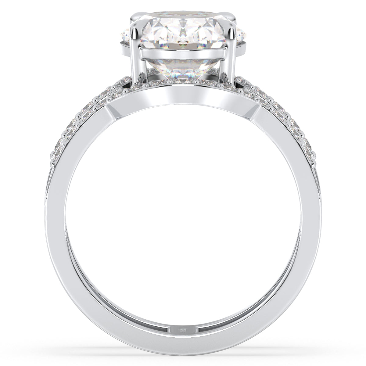 IRENE OVAL CUT LAB GROWN DIAMOND SOLITAIRE COCKTAIL ENGAGEMENT RING, GOLD