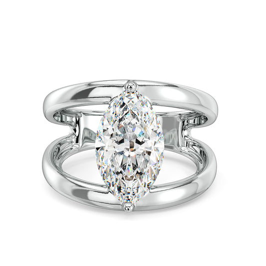 LILETTA MARQUISE CUT LAB GROWN DIAMOND SOLITAIRE SET OPEN SHANK COCKTAIL ENGAGEMENT RING, GOLD